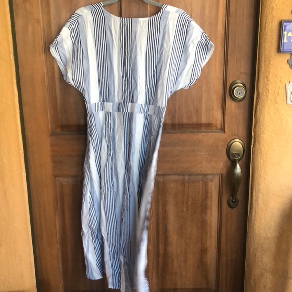 Stripped Button Down Midi Dress - Picture 4 of 7